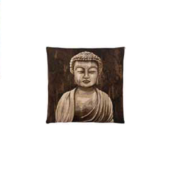Decorative pillow with printed Buddha figure Products \ Bed & Bath