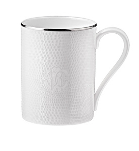  Roberto Cavalli Home mug, from the Lizzard (Platin) collection