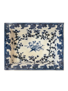Blue and White Tray