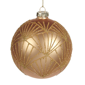 Christmas bauble in copper color