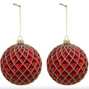 Christmas decoration - set of two baubles