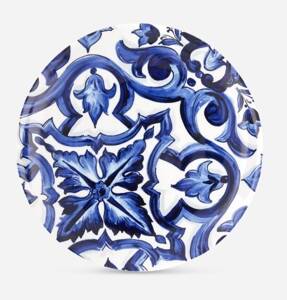 Dolce&Gabbana porcelain serving plate, Blu Mediterraneo 