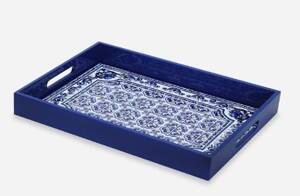 Dolce&Gabbana wooden tray, Blu Mediterraneo 