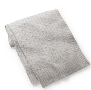 Ralph Lauren Home blanket, from the Cable (Grey) collection