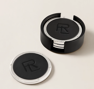 Ralph Lauren Home set of four leather coasters 