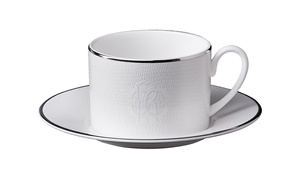 Roberto Cavalli Home tea cup, from the Lizzard (Platin) collection