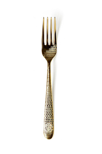 Set of six Roberto Cavalli Home dinner forks, from the Lizzard (Gold) collection