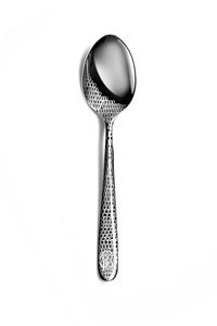 Set of six Roberto Cavalli Home soup spoons, from the Lizzard (Platin) collection