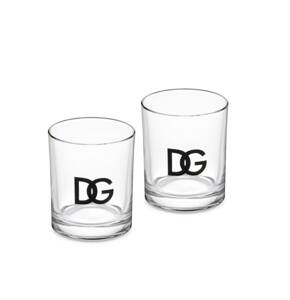 Set of two Dolce & Gabbana drinking glasses, DG Logo 