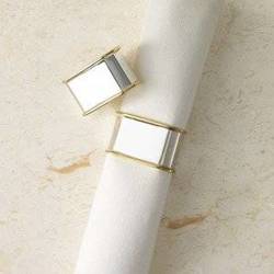 Set of two Ralph Lauren Home napkin rings, from the Peyton collection