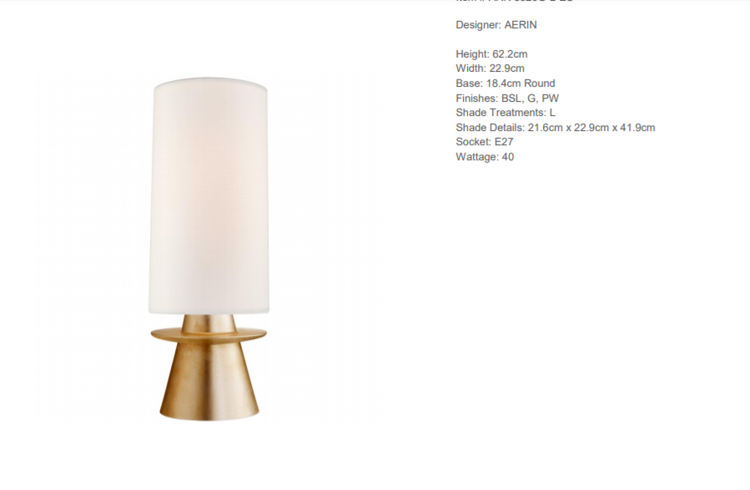 Aerin Livia Table Lamp