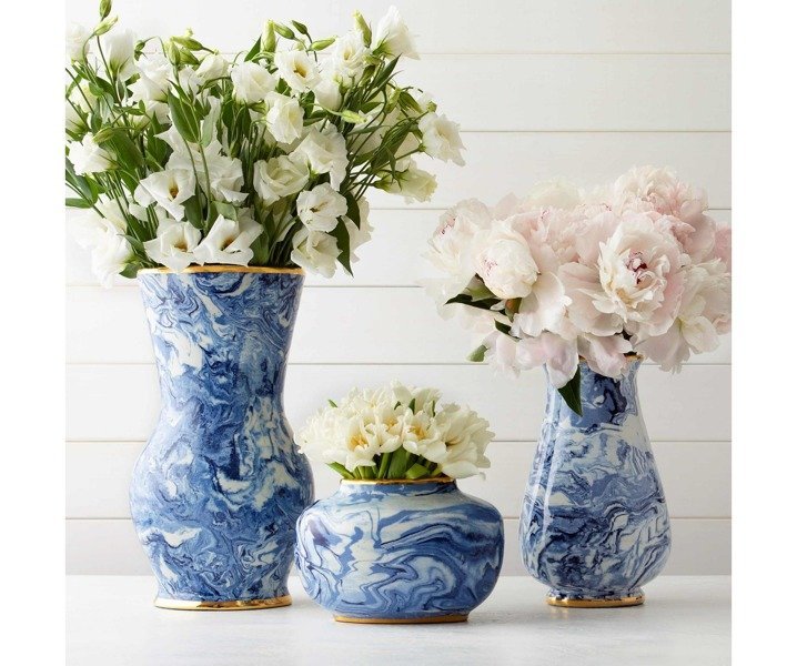 Aerin Marbleized Vase Products Decorations Vases Brands