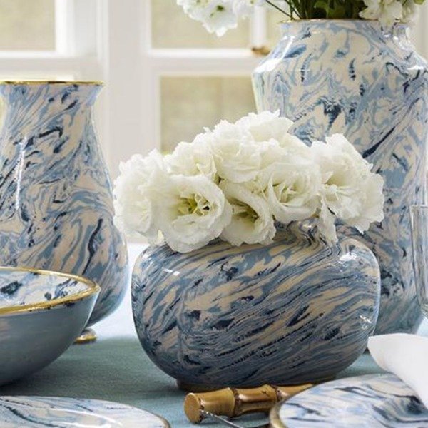 Aerin Marbleized Vase Products Decorations Vases Brands