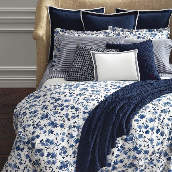 Ralph lauren blue discount and white bedding