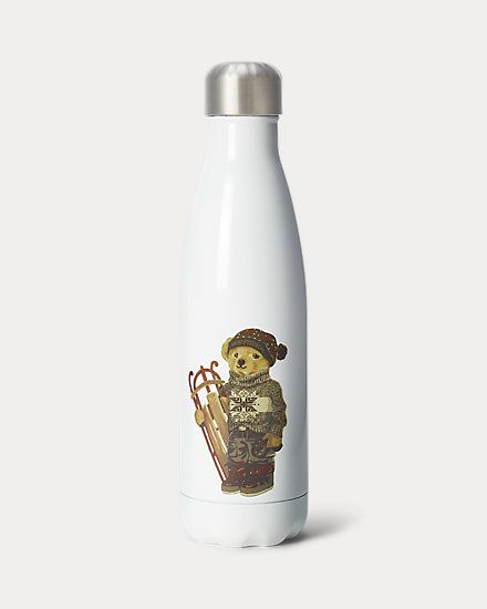 Blue Multi Ralph Lauren Home water bottle, from the Polo Bear collection