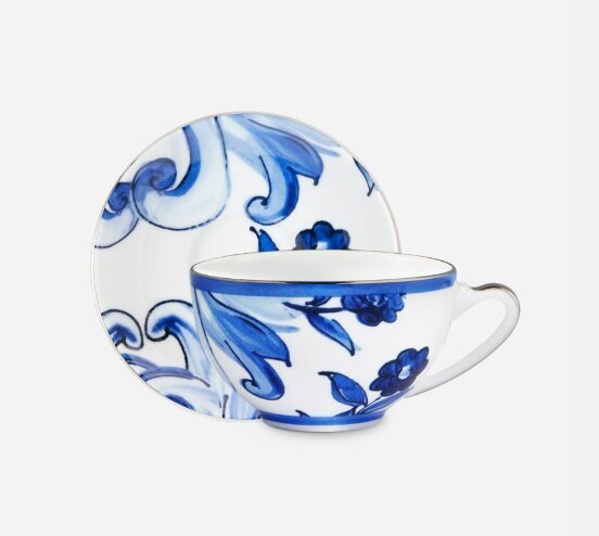 Dolce&Gabbana cappuccino cup and saucer, Blu Mediterraneo 