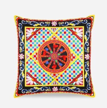 Dolce&Gabbana cotton cushion, Carretto Siciliano