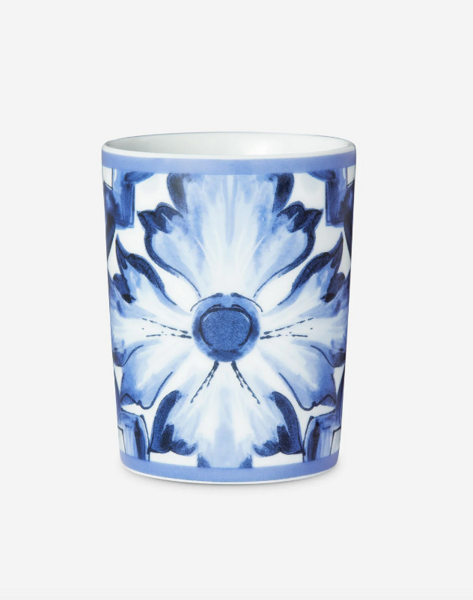 Dolce&Gabbana porcelain water glass, Blu Mediterraneo