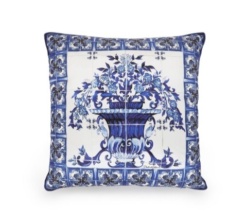 Dolce&Gabbana silk pillow, Blu Mediterraneo 