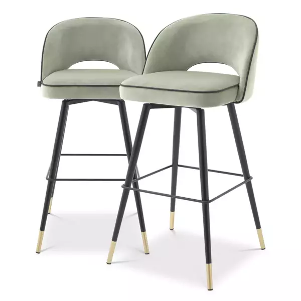 Eichholtz Cliff 2 set of two high bar chairs