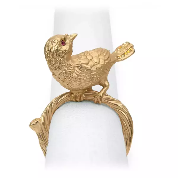 L'Objet Bird napkin ring set 