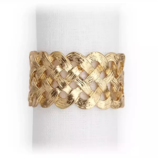 L'Objet Braid napkin ring set