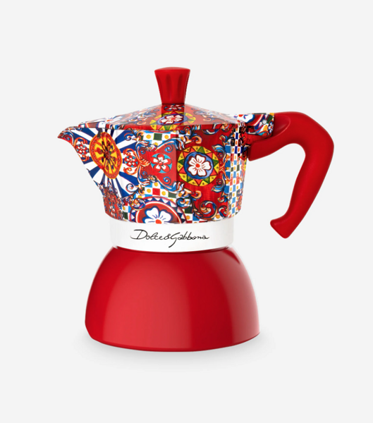 Large Bialetti Dolce&Gabbana induction coffee maker from the MoMA collection