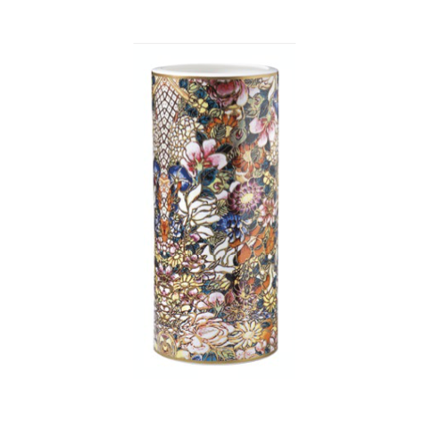 Large Roberto Cavalli Home vase, from the Golden Flowers collection