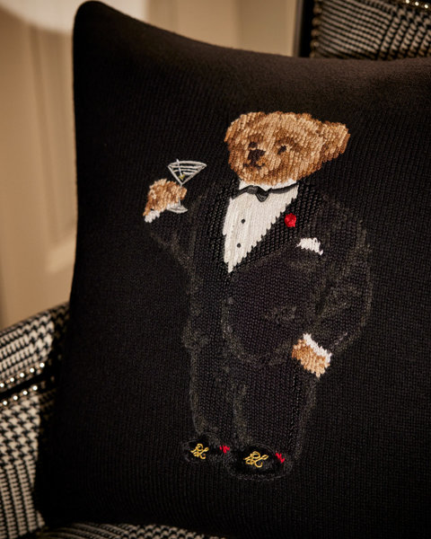 Martini Polo Bear decorative pillow, Ralph Lauren Home