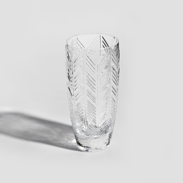 Missoni Home champagne glass, from the Zig Zag Trasparente collection