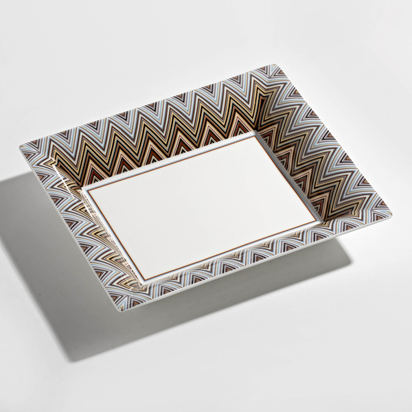 Missoni Home rectangular tray, from the Zig Zag Jarris 148 collection