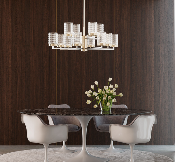 Quarzo chandelier 725/8+4 by Italamp