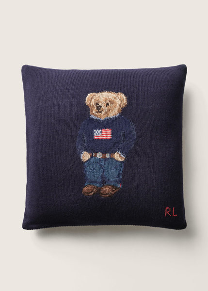 Ralph Lauren Home Bear decorative pillow (Navy)