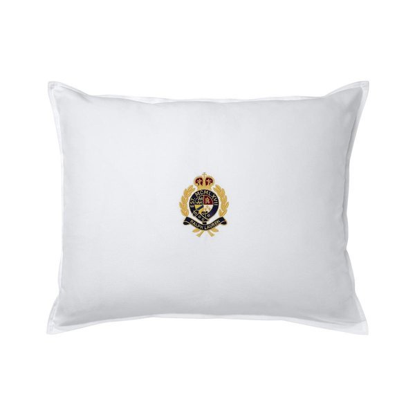 Ralph Lauren Home Crest Decorative Pillow (White)