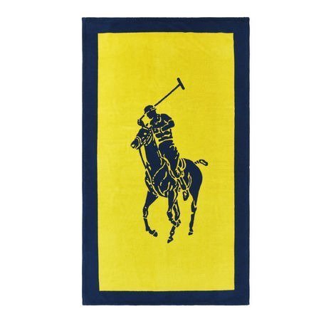 Ralph Lauren Home Polo Jacquard Beach Towel (Yellow-Cobalt)