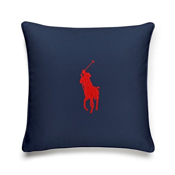 Ralph Lauren Home decorative pillow, from the Pony collection (Navy Red)