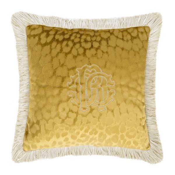 Roberto Cavalli Home Monogram Pantera-Oro decorative pillow