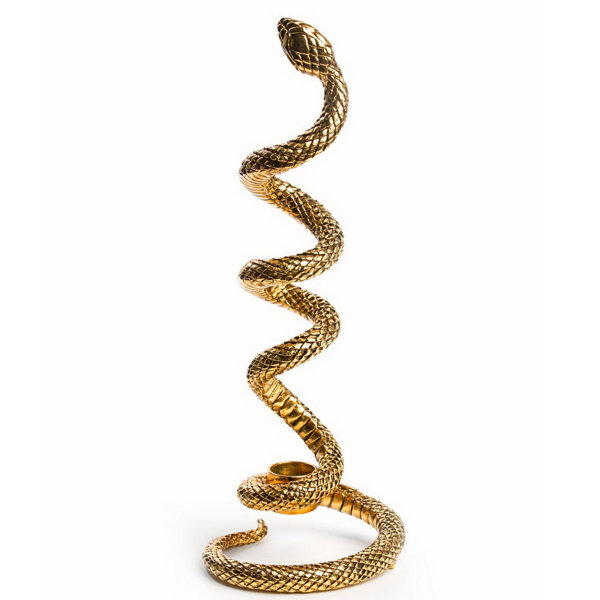 Roberto Cavalli Home Python Candleholder (Gold)