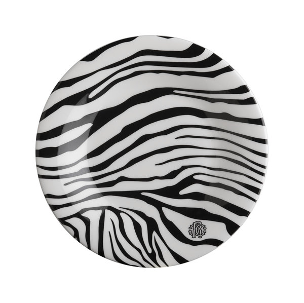 Roberto Cavalli Home bread plate, from the Zebrage collection