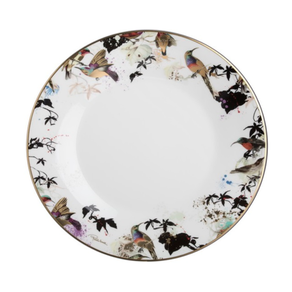 Roberto Cavalli Home dinner plate, from the Garden's Birds collection