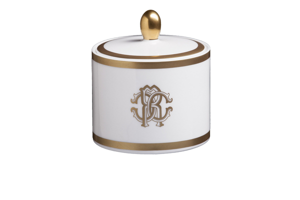 Roberto Cavalli Home sugar bowl, from the Silk (Gold) collection
