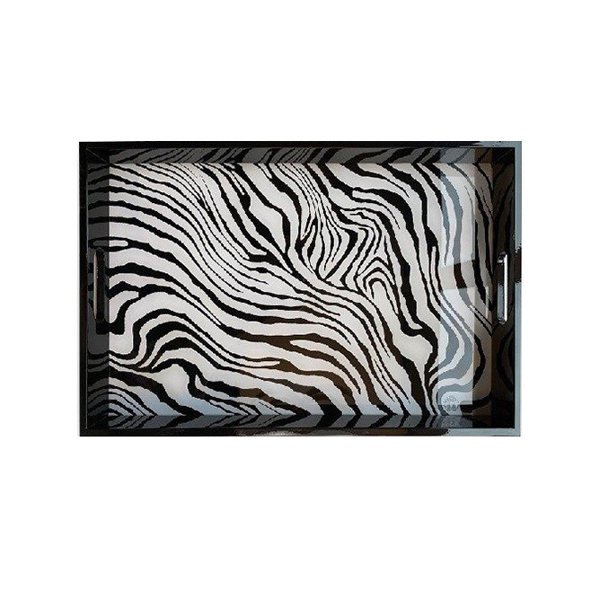 Roberto Cavalli Home tray, from the Zebrage collection (Medium)