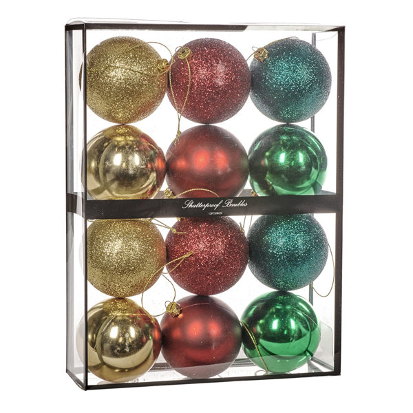 Set of Christmas baubles colorful