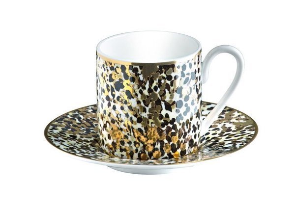 Set of six Roberto Cavalli Home coffee cups, from the Camouflage collection