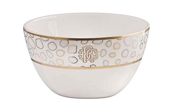 Set of six Roberto Cavalli Home rice bowls, from the Giraffa collection