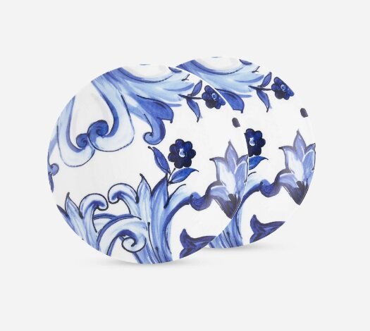 Set of two Dolce & Gabbana bread and butter plates, Blu Mediterraneo 