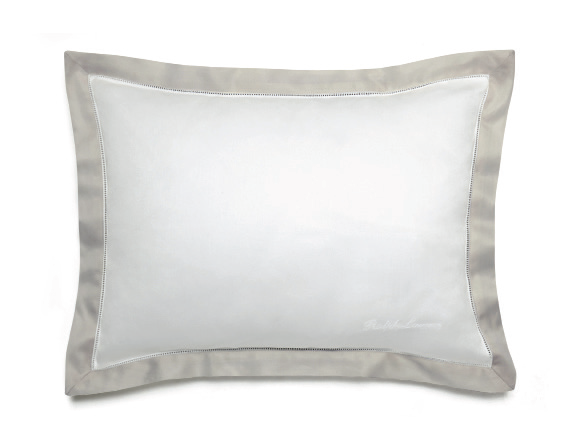 Small decorative pillow by Ralph Lauren Home, from the Langdon (Silver) collection