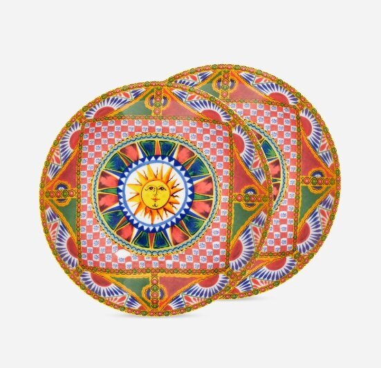 The Dolce&Gabbana set of two soup plates, Carretto Siciliano