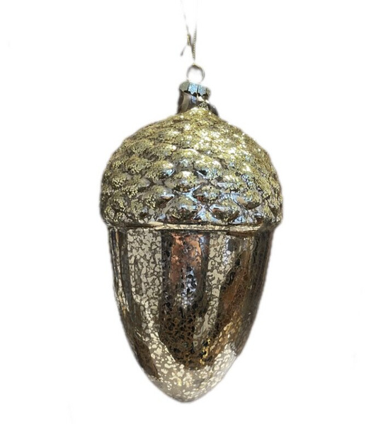  Christmas Ornament Golden Acorn Bomb.