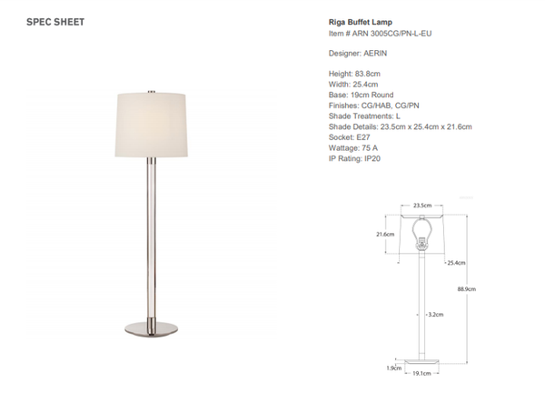 Lampa stołowa Aerin Riga marki Visual Comfort